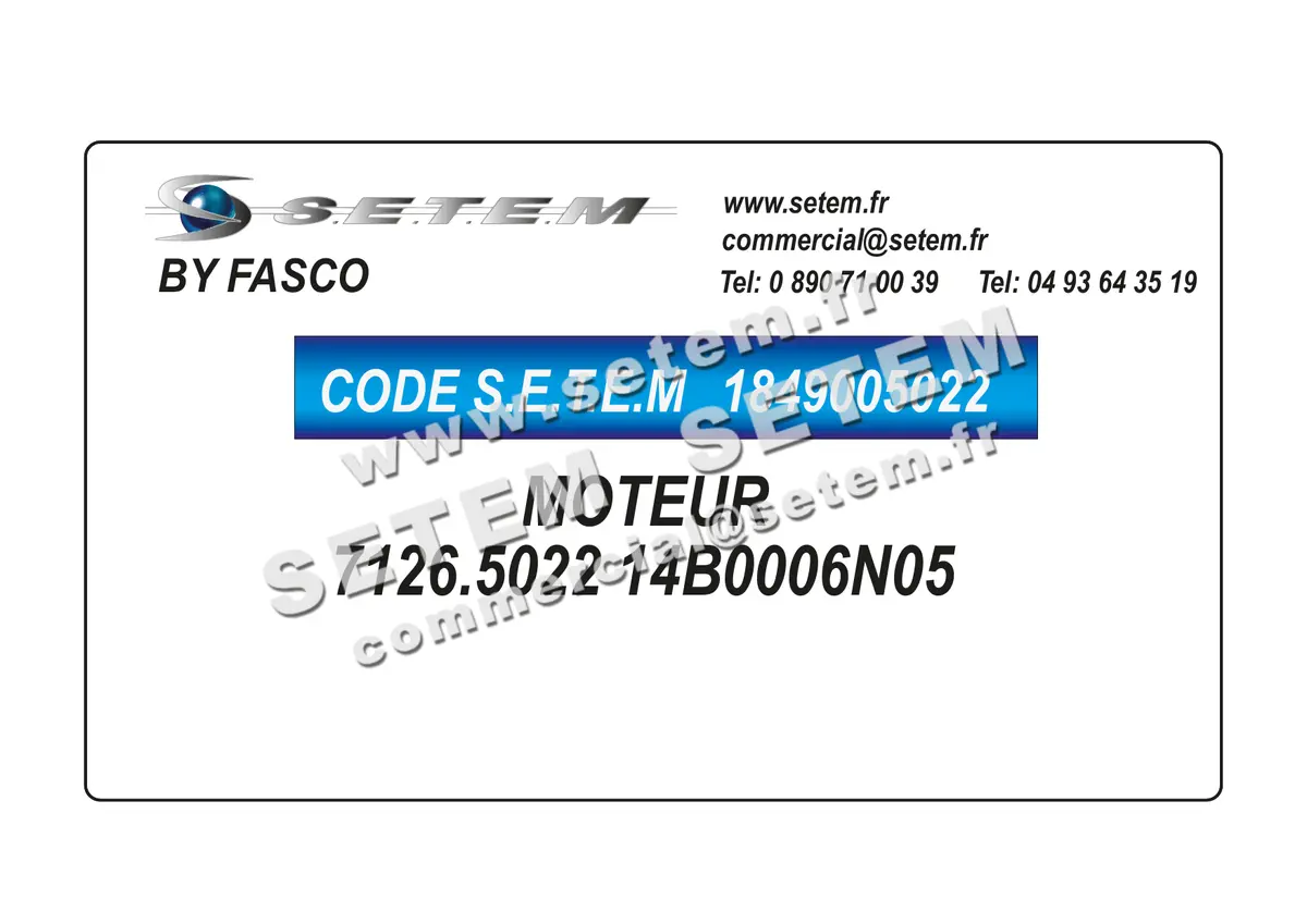 1849005022-MOTEUR FASCO 7126.5022 "14B0006N05" 3
