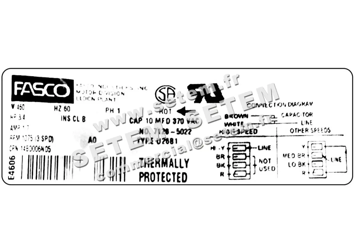 1849005022-MOTEUR FASCO 7126.5022 "14B0006N05" 2