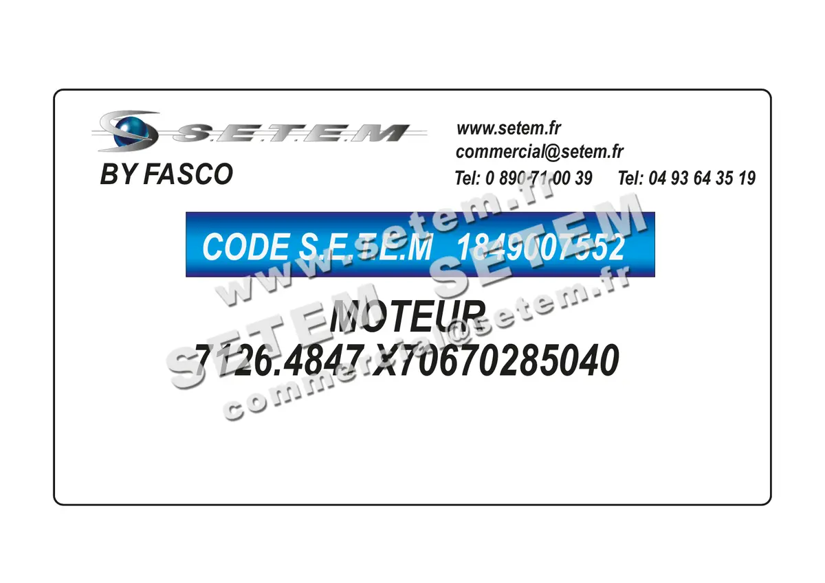 1849007552-MOTEUR FASCO 7126.4847 "X70670285040"