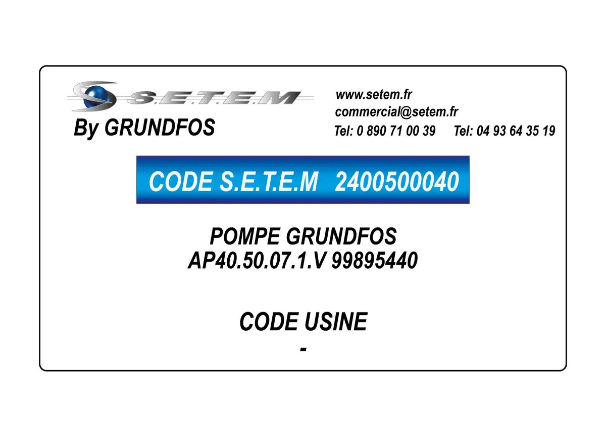 2400500040-POMPE GRUNDFOS AP40.50.07.1.V 99895440