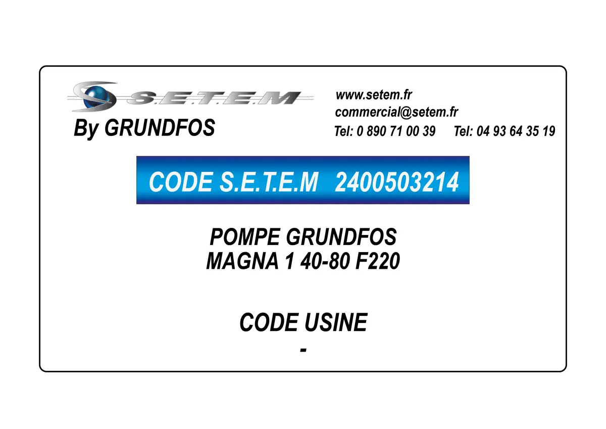 2400503214-POMPE GRUNDFOS MAGNA 1 40-80 F220