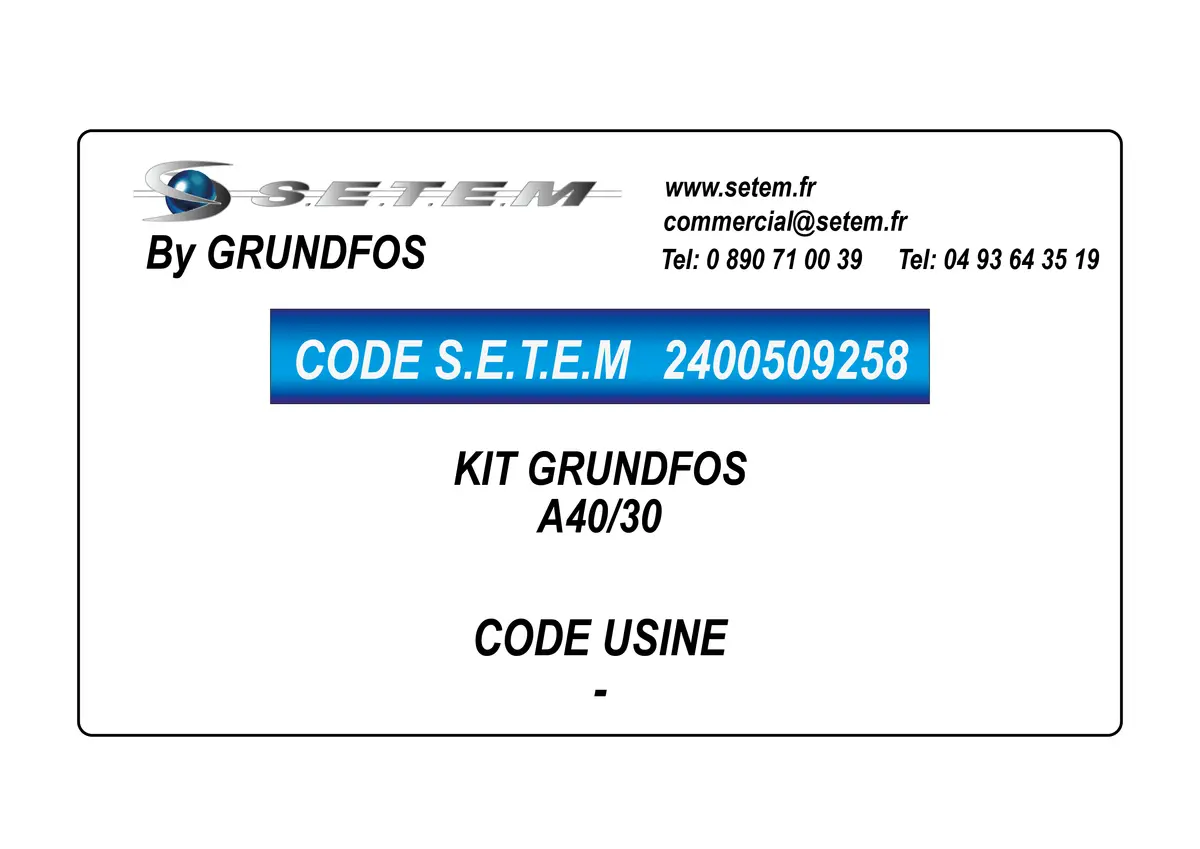 2400509258-KIT A40/30 GRUNDFOS