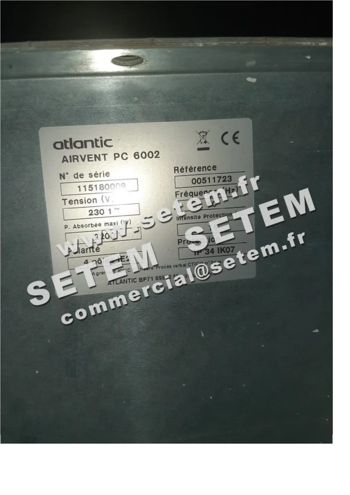 2421000036-CAISSON ATLANTIC AIRVENT PC6002 *511723*