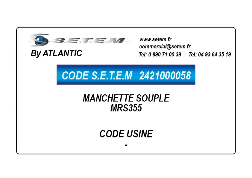 2421000058-MANCHETTE ATLANTIC SOUPLE MRS355