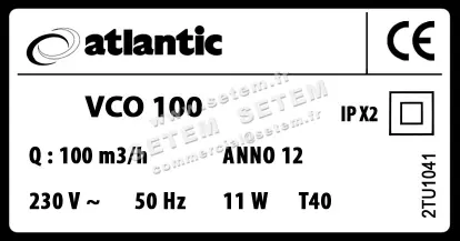 2421000100-VENTILATEUR ATLANTIC VCO100 3