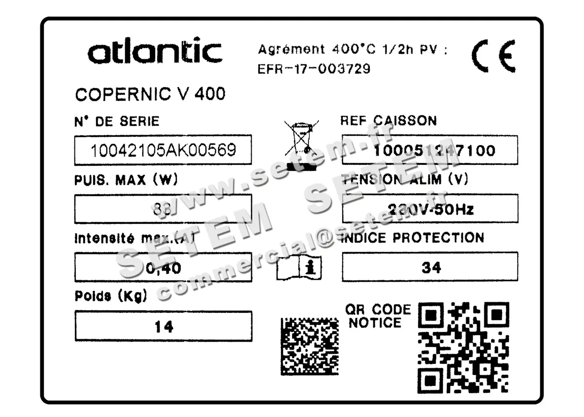 2421006339-CAISSON ATLANTIC COPERNIC V400 *100051247100* 3
