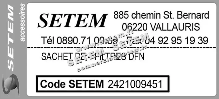 2421009451-SACHET DE 4 FILTRE ATLANTIC S DFN