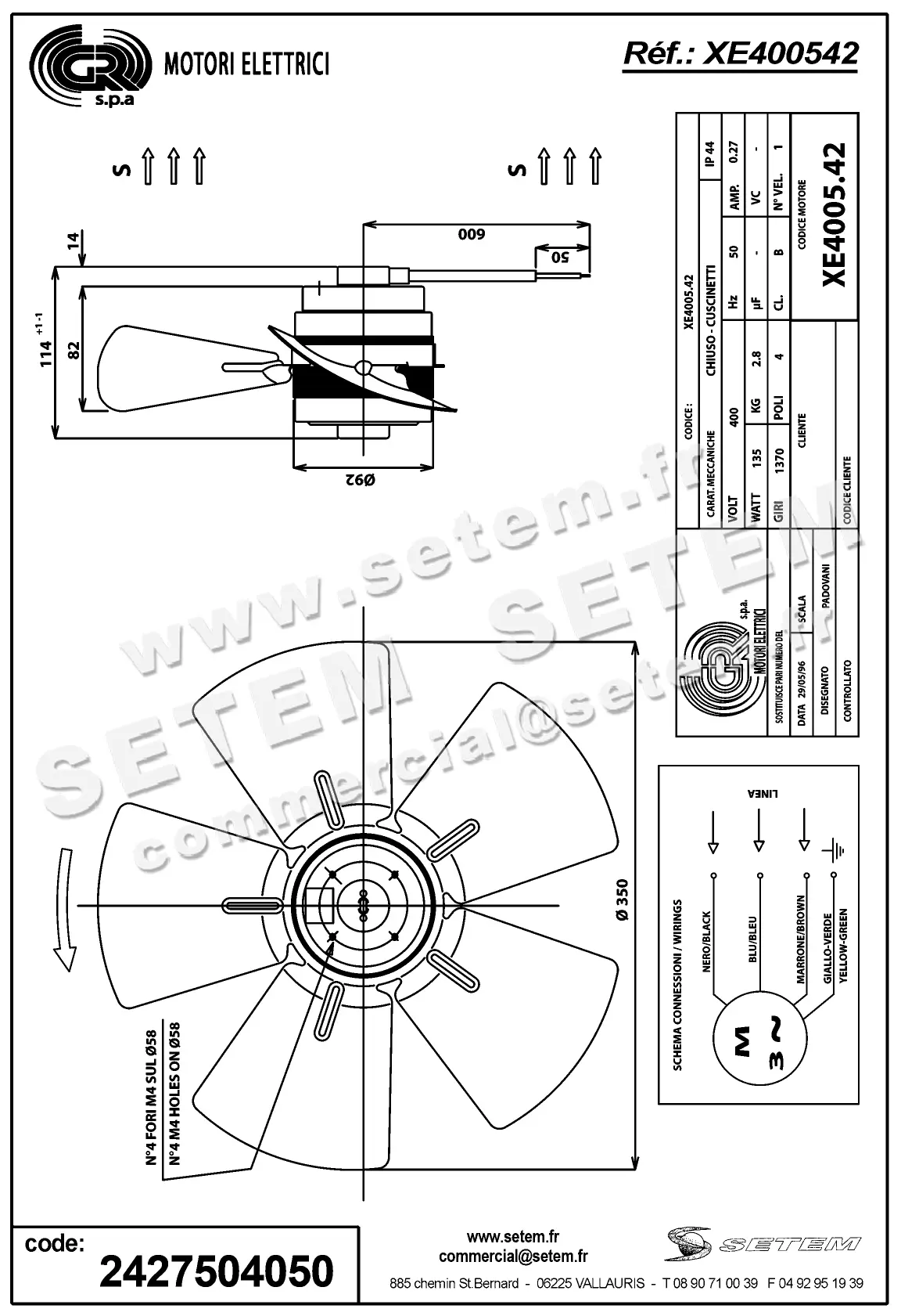 2427504050-MOTOHELICE GR XE400542