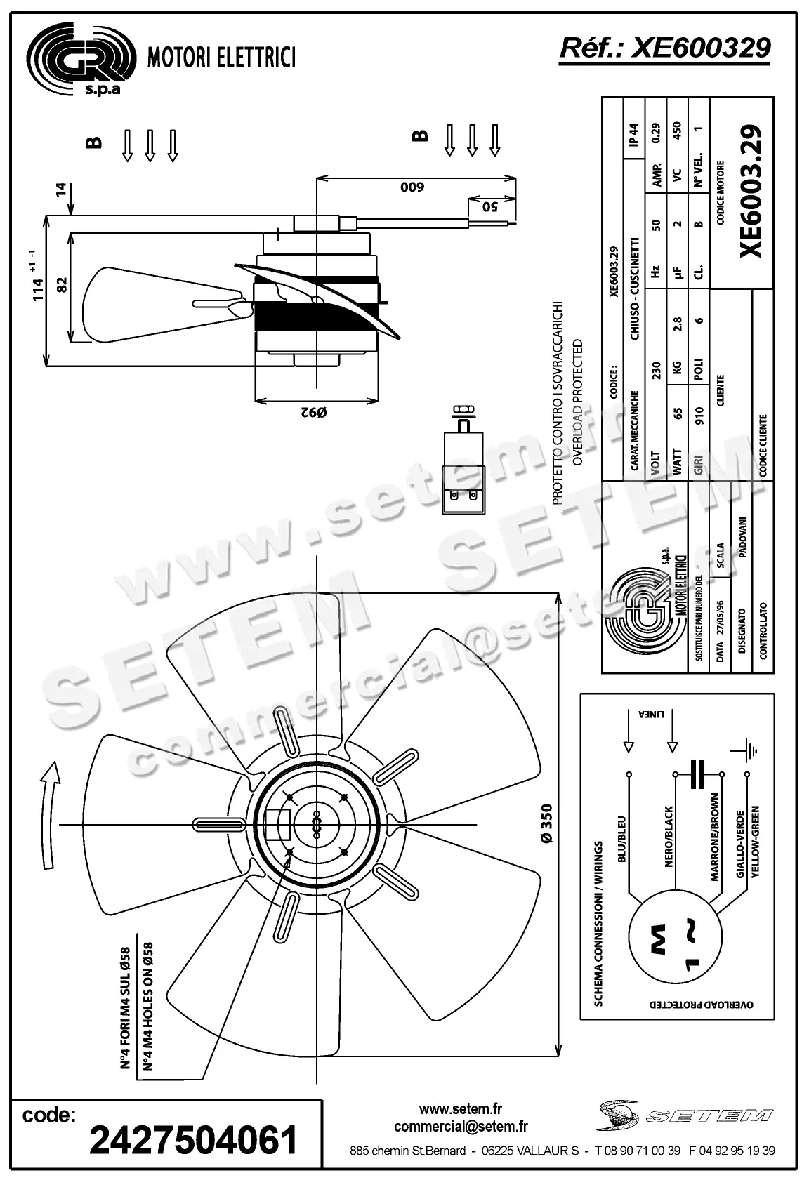 2427504061-MOTOHELICE GR XE600329 3
