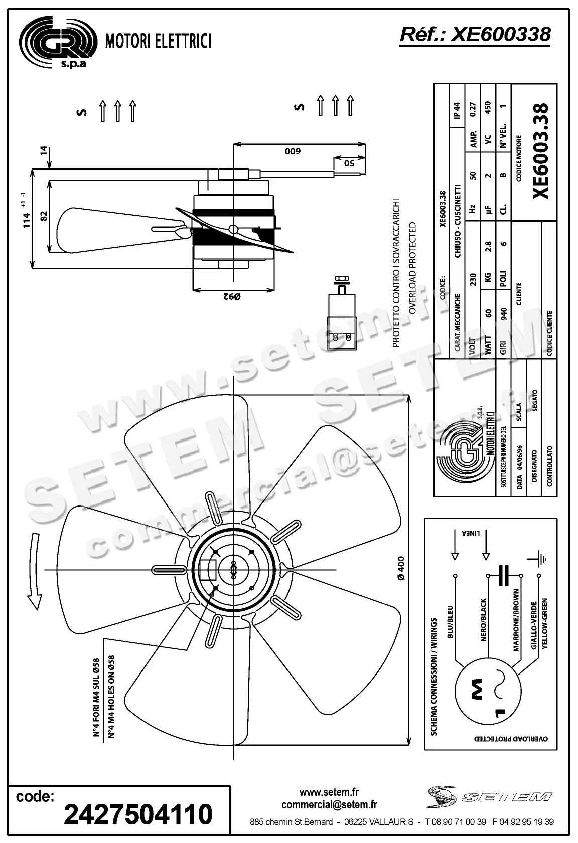 2427504110-MOTOHELICE GR XE600338 2