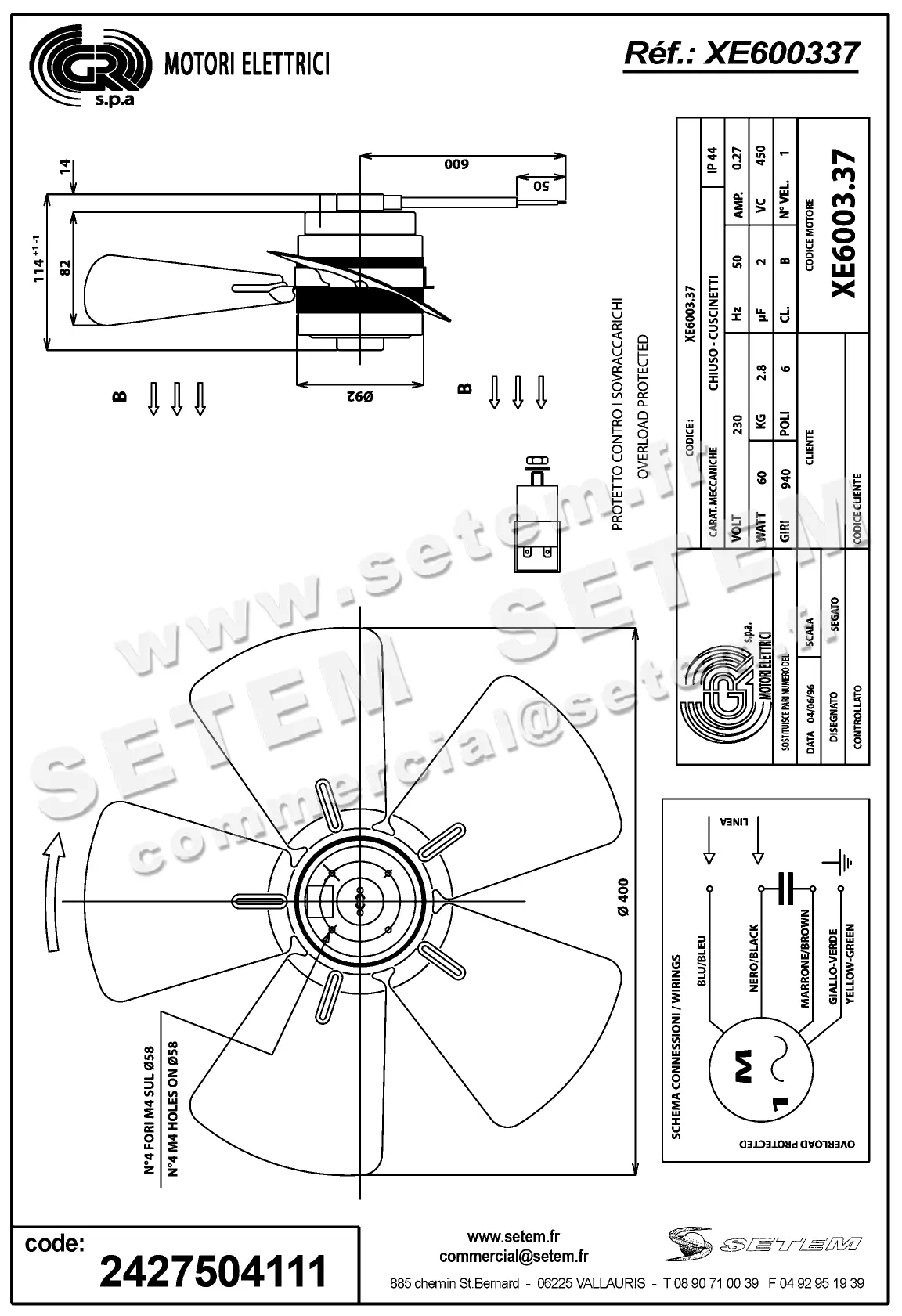2427504111-MOTOHELICE GR XE600337 2