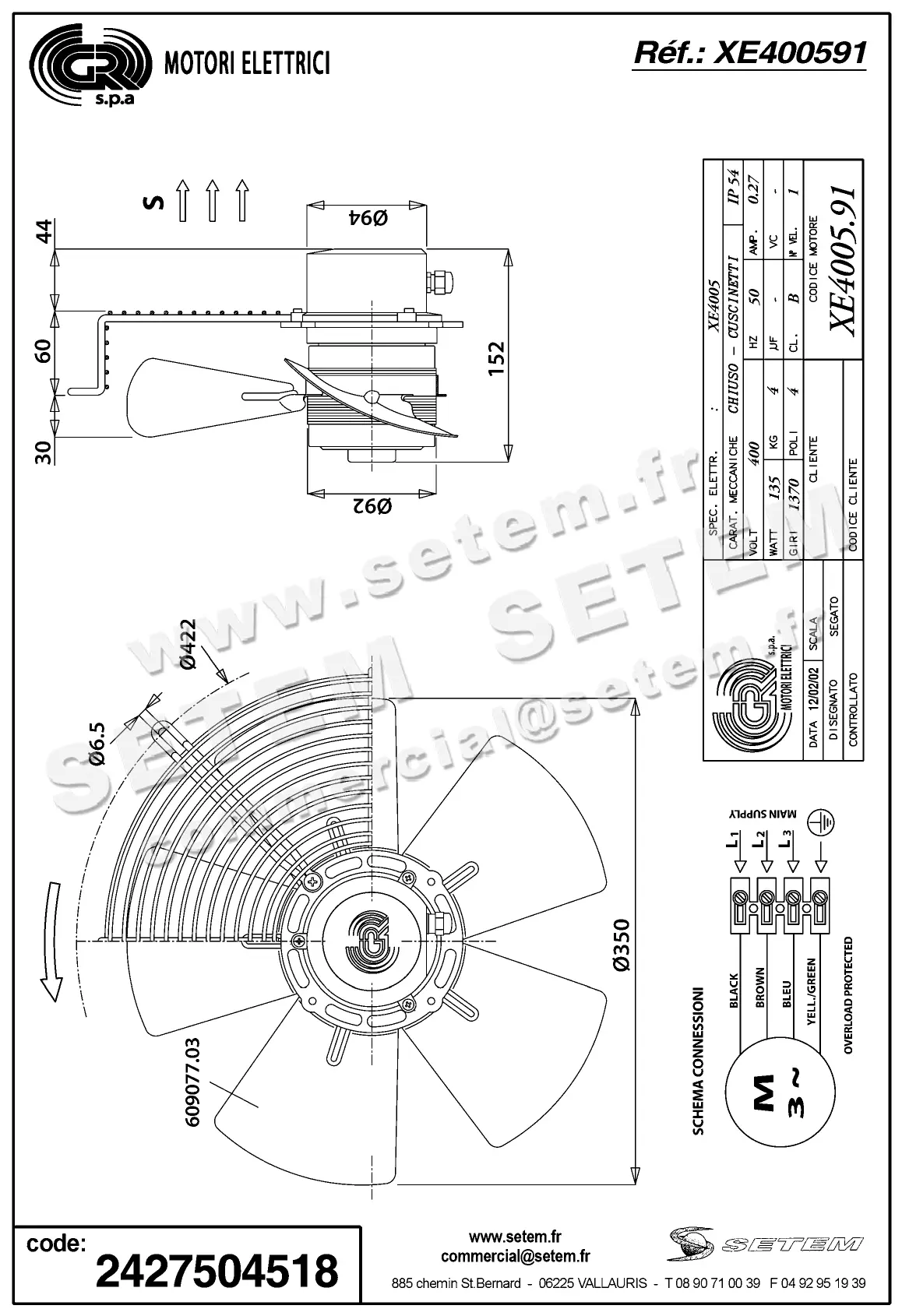 2427504518-VENTILATEUR GR XE400591 2