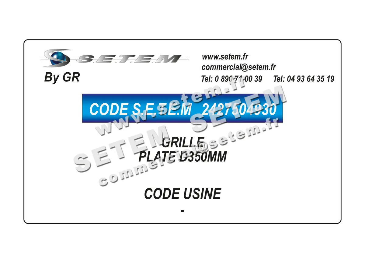 2427504930-GRILLE GR PLATE D350MM 4