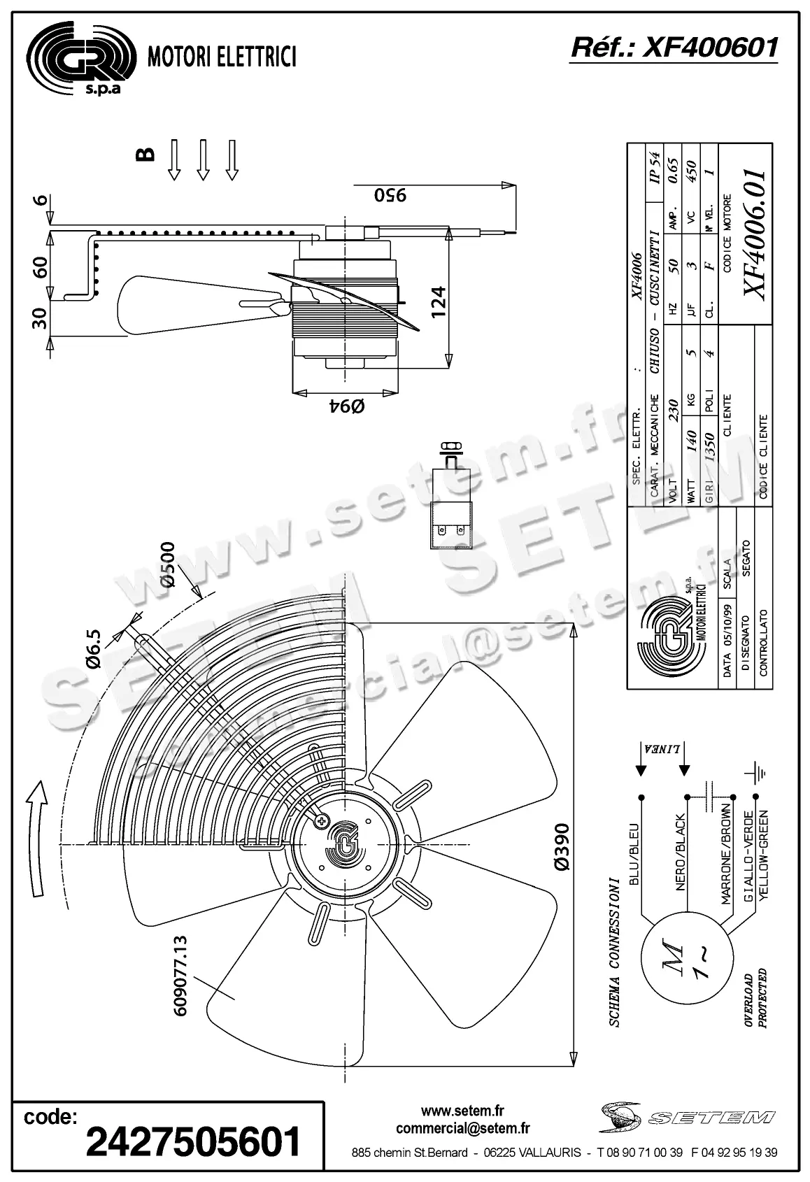 2427505601-VENTILATEUR GR XF400601 2