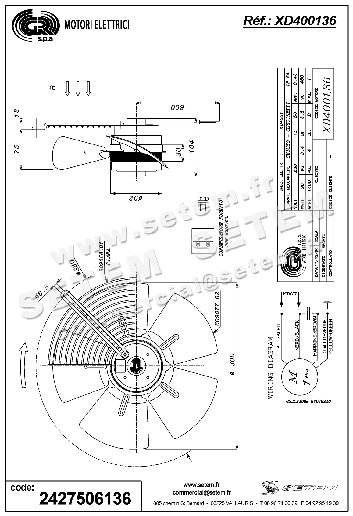 2427506136-VENTILATEUR GR XD400136 2