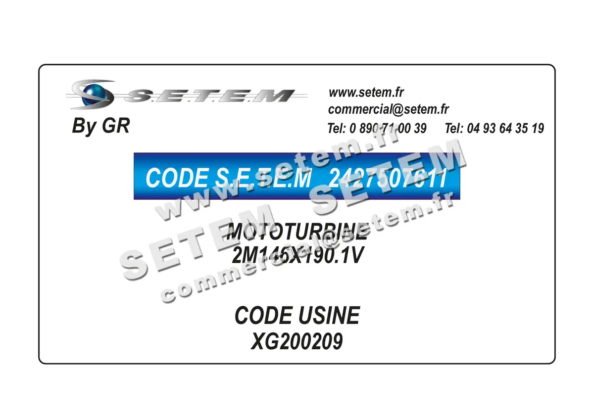 2427507611-MOTOTURBINE GR 2M146X190.1V *XG200209*