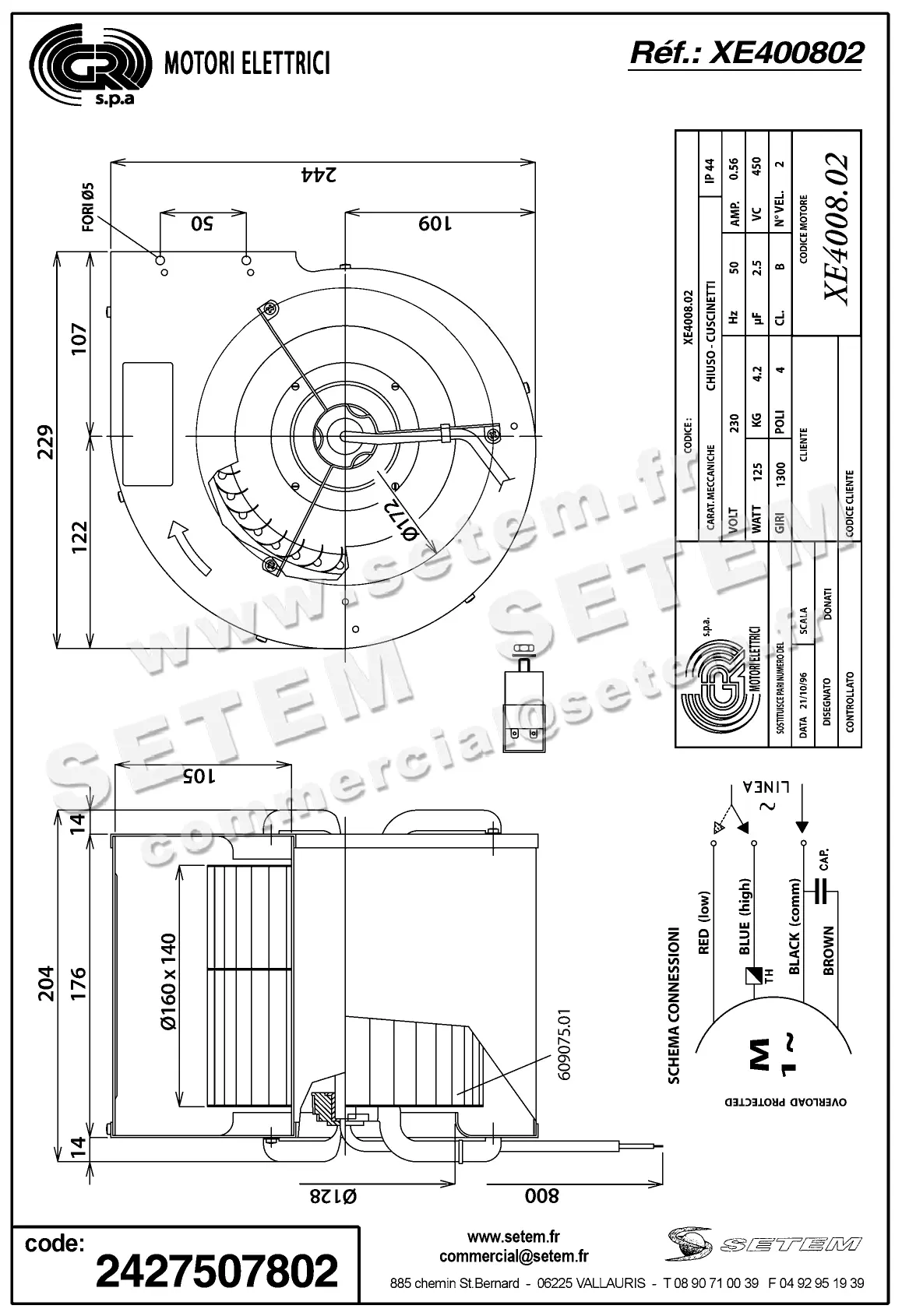 2427507802-VENTILATEUR GR XE400802 2