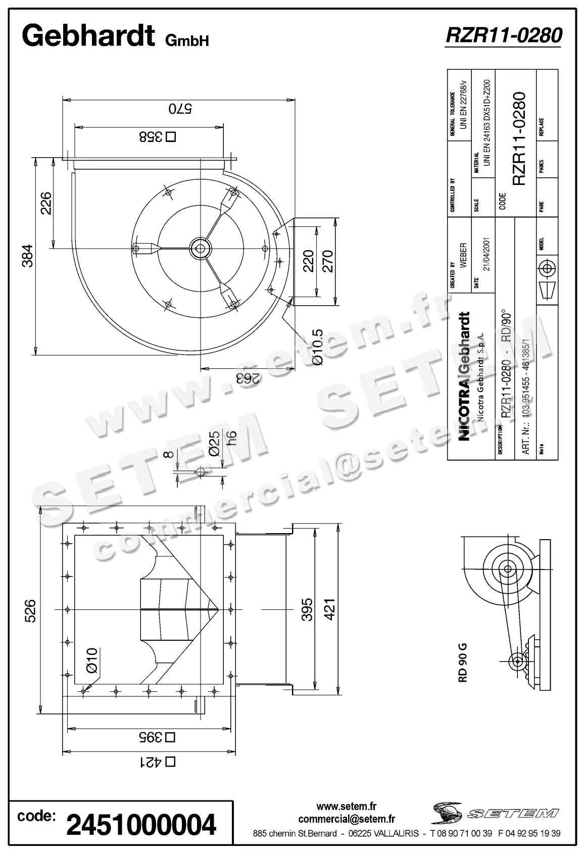 2451000004-VENTILATEUR GEBHARDT RZR11.0280 RD 90° 2