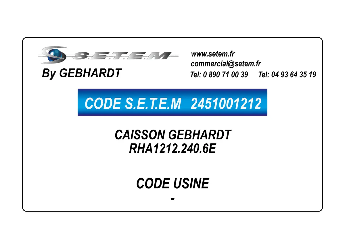 2451001212-CAISSON GEBHARDT RHA1212.240.6E