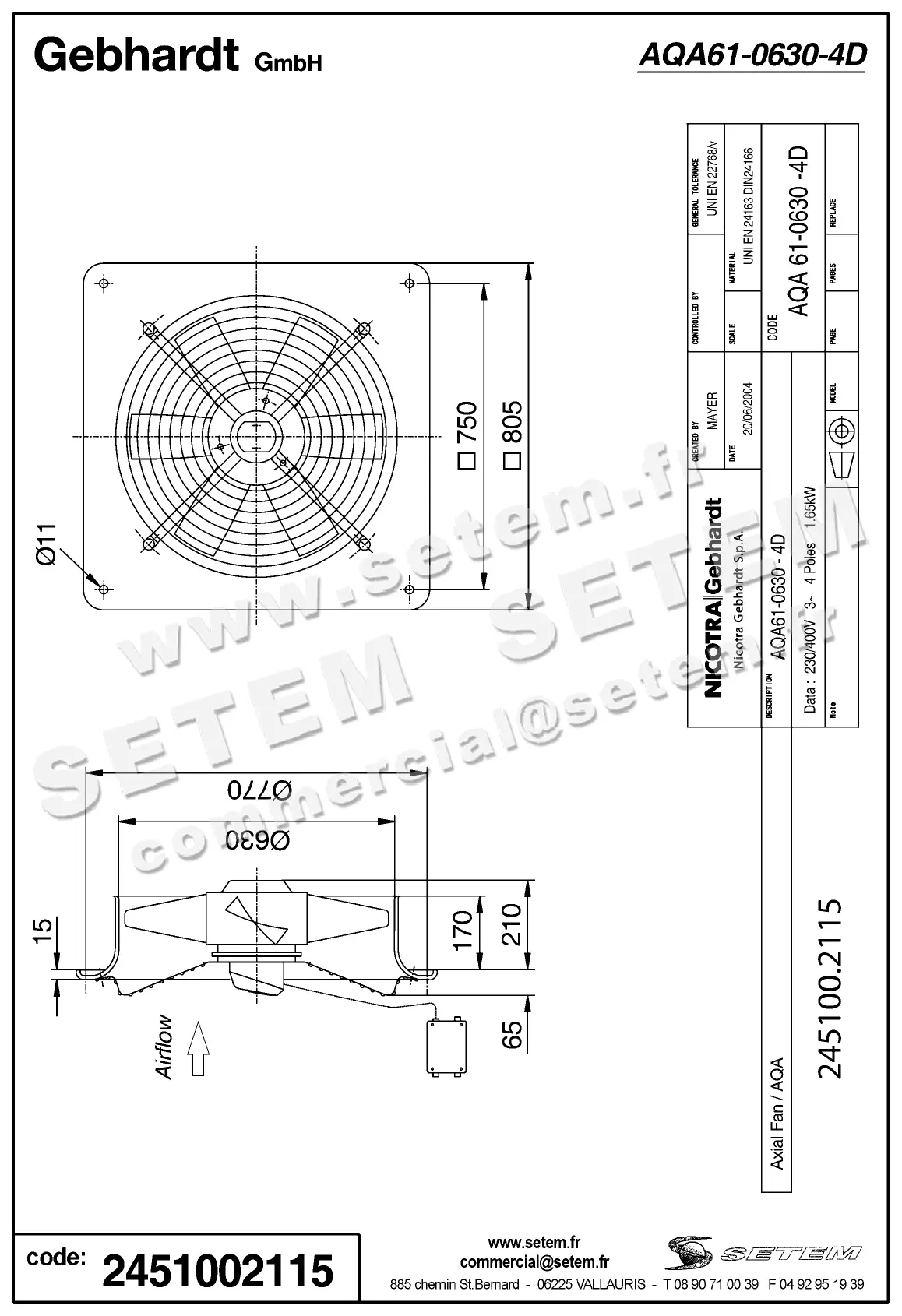 2451002115-VENTILATEUR GEBHARDT AQA61.0630.4D 2