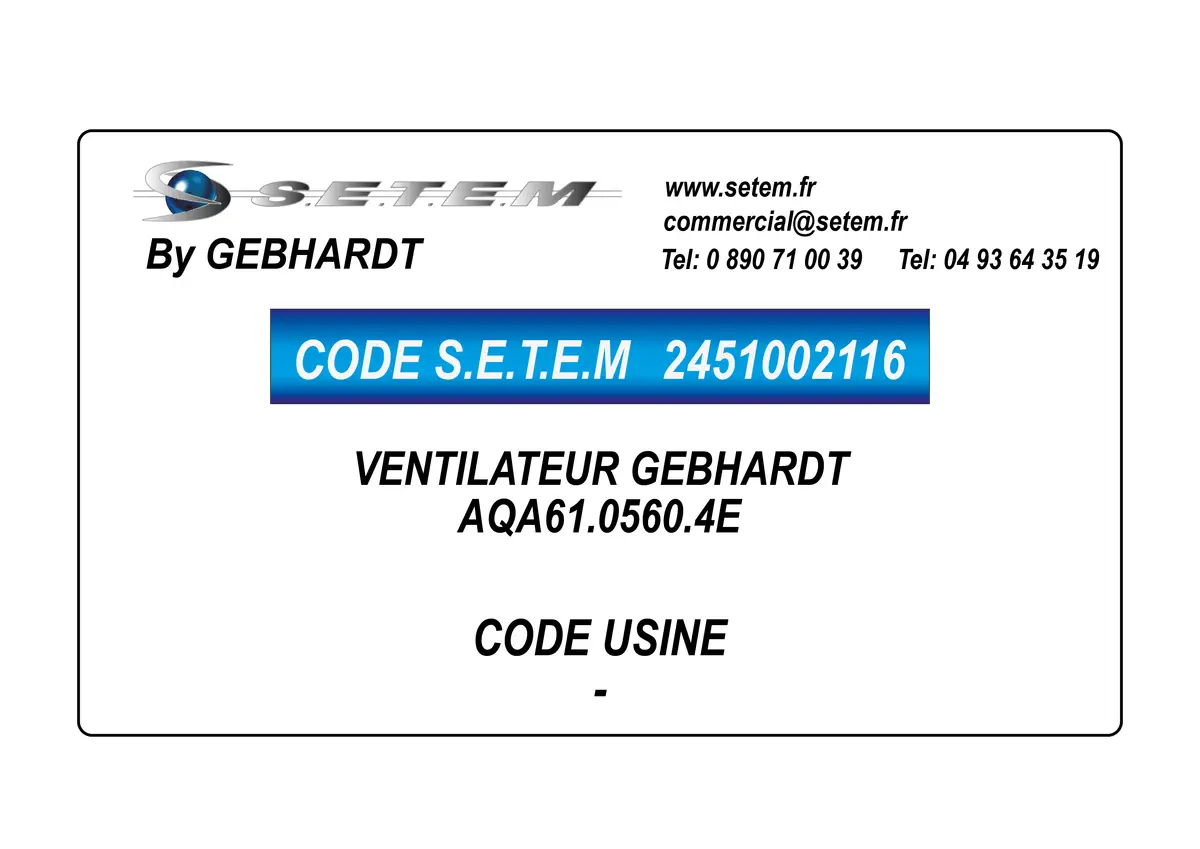 2451002116-VENTILATEUR GEBHARDT AQA61.0560.4E