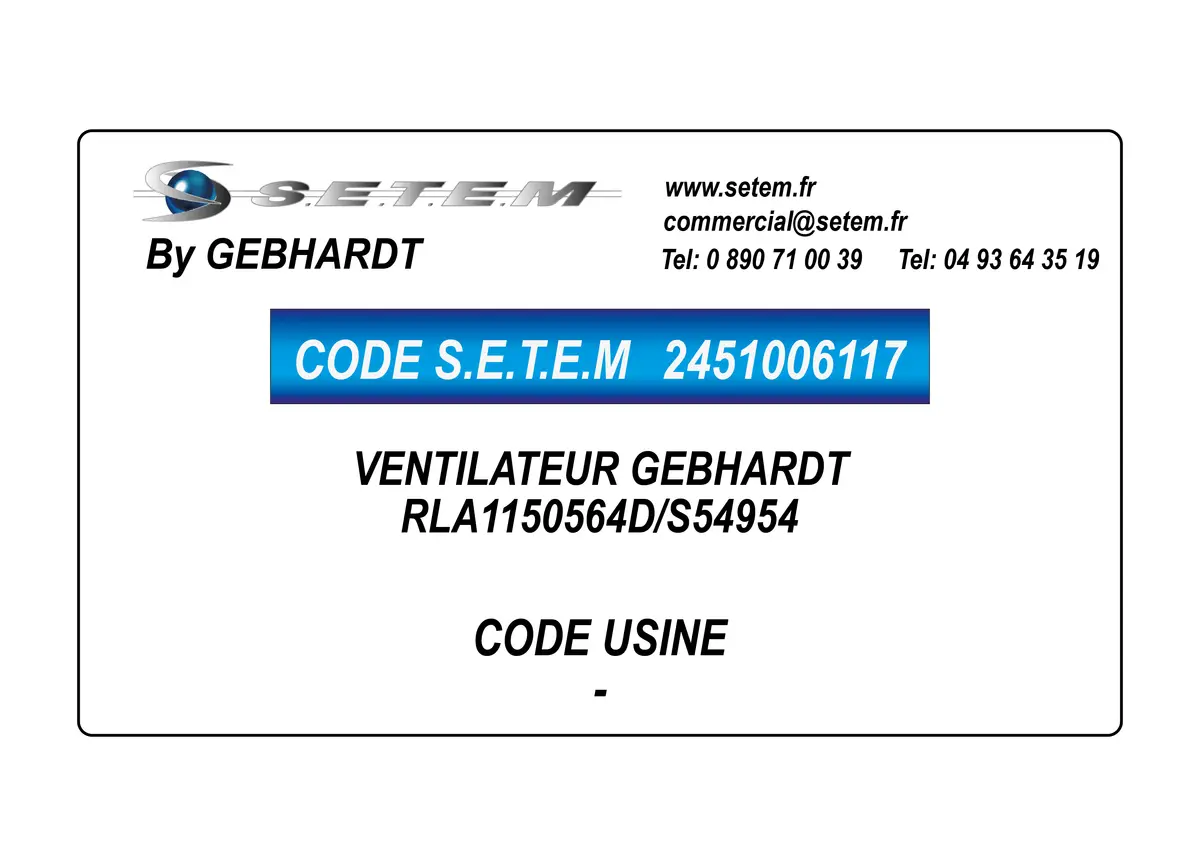 2451006117-VENTILATEUR GEBHARDT RLA11-5056-4D/S54954