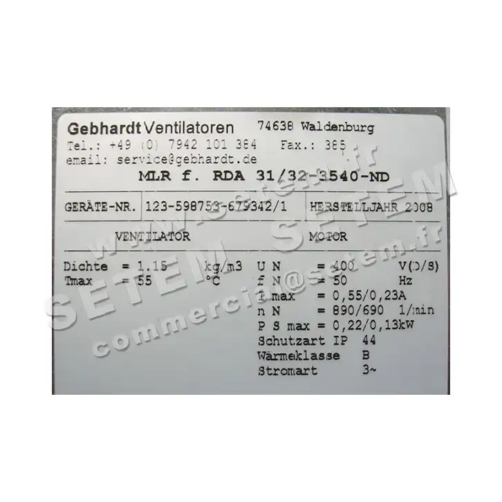 2451009180-MOTOTURBINE GEBHARDT RDA31/32.3540.ND 3