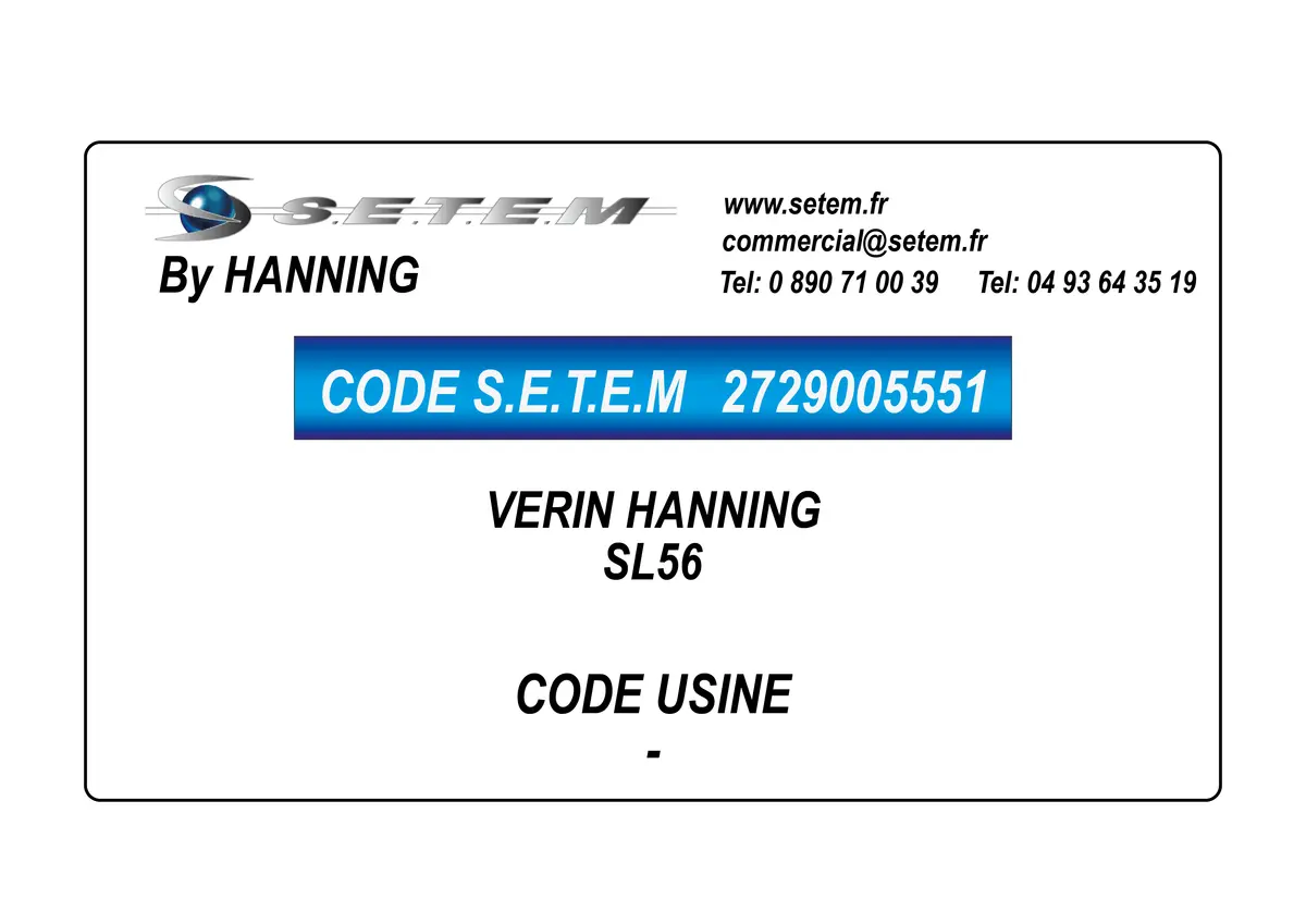 2729005551-VERIN HANNING SL56