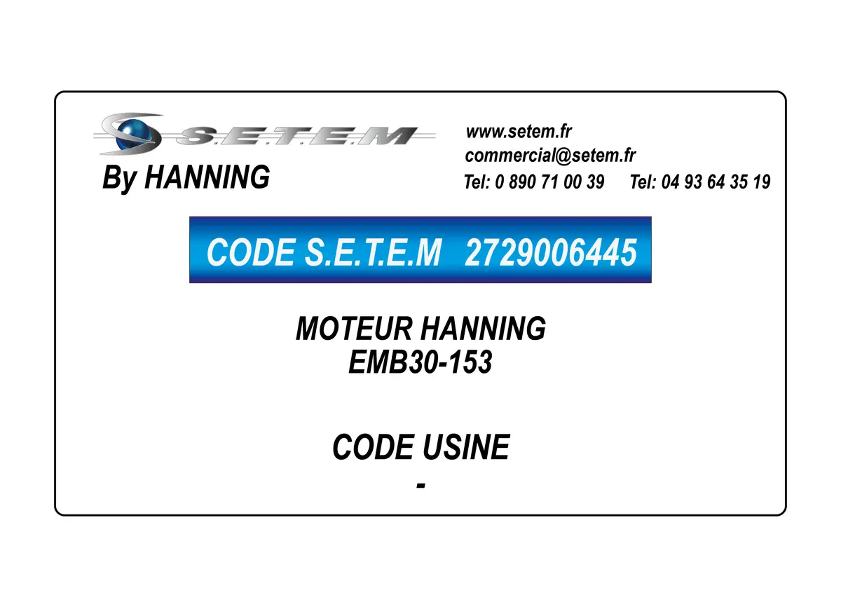 2729006445-MOTEUR HANNING EMB30-153 3
