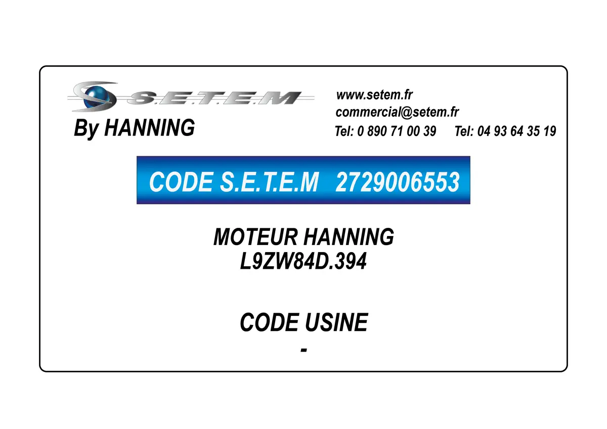2729006553-MOTEUR HANNING L9ZW84D.394