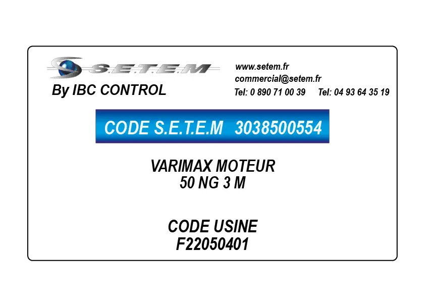 3038500554-MOTEUR VARIMAX-MOTOR50 NG 3 M *F22050401*