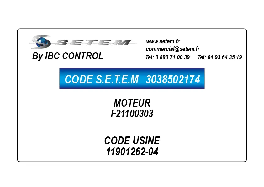 3038502174-MOTEUR IBC CONTROL F21100303 *11901262-04*
