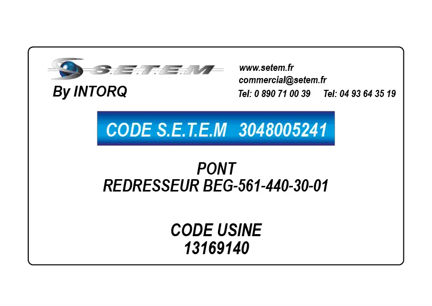 3048005241-PONT REDRESSEUR BEG-561-440-030-01 INTORQ 13169140