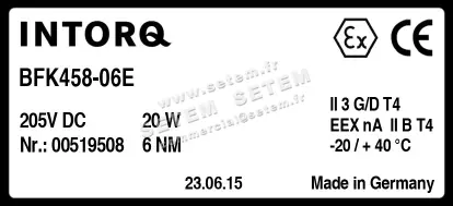 3048009556-FREIN BFK458.06E INTORQ 3