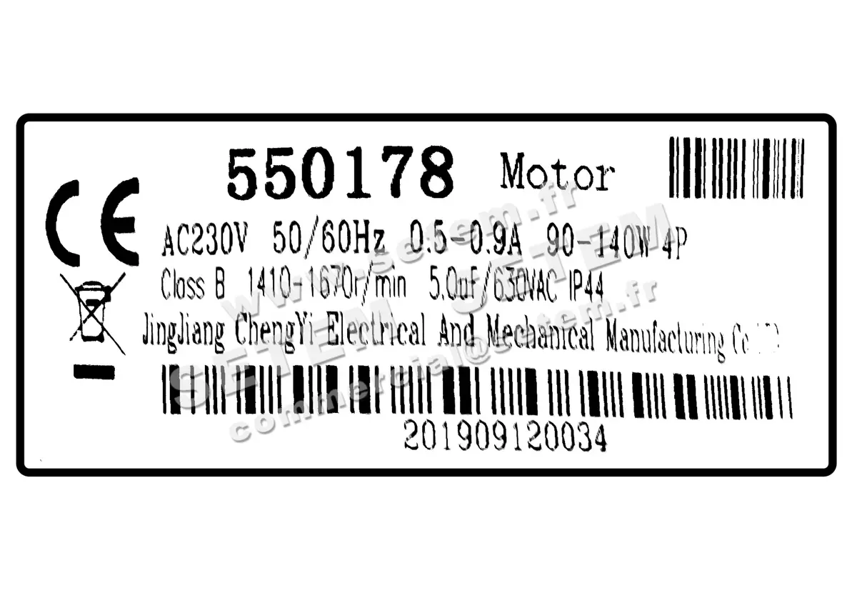 3323000190-ENSEMBLE MOTEUR JINGJIANG "550178" +SUPPORT+HELICE D360MM" 6