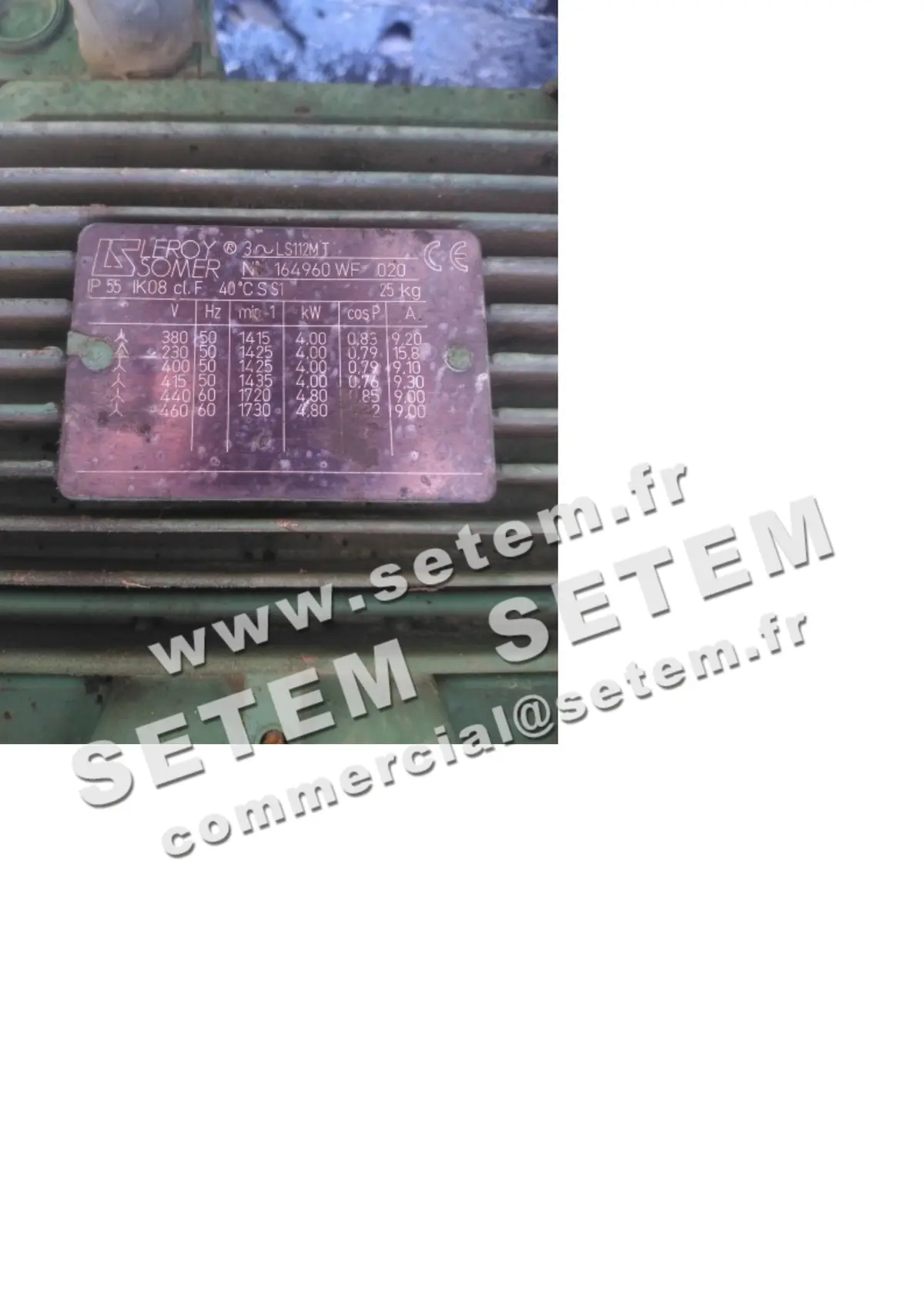 3902000030-MOTEUR LEROYSOMER 4KW 4P T230/400V HA112 B3 LS112MT