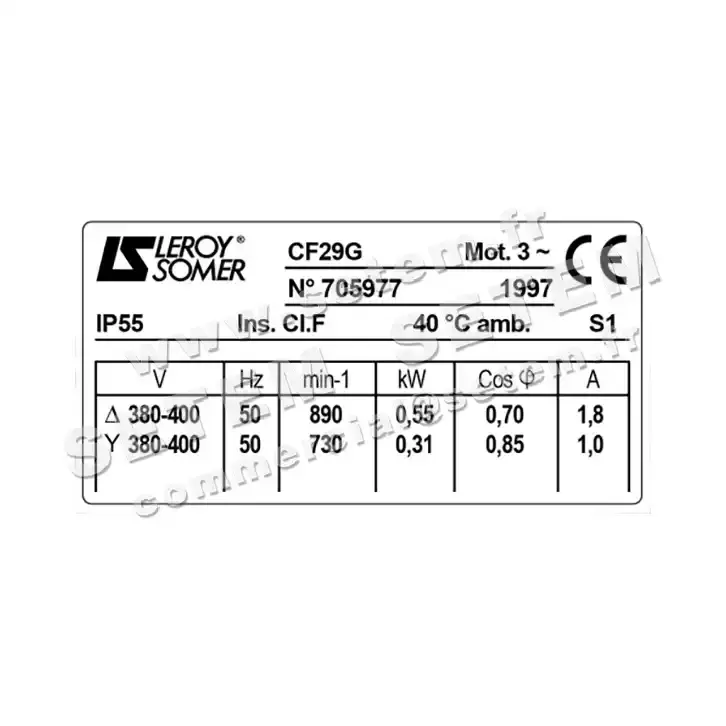 3902002025-MOTEUR LEROYSOMER CF29G 550/310W 6/8P T400V 2