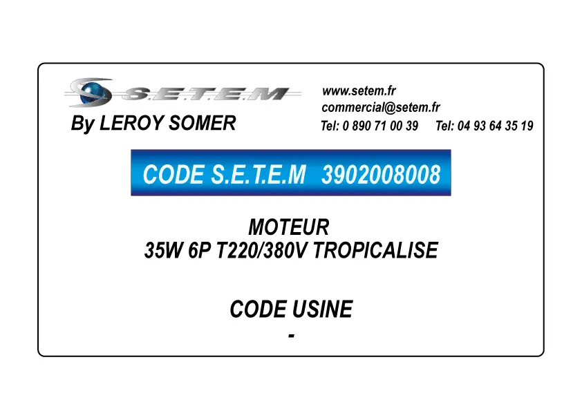 3902008008-VENTILATEUR LEROYSOMER VHE350GB35 150W 4P M230V HELICE-GRILLE