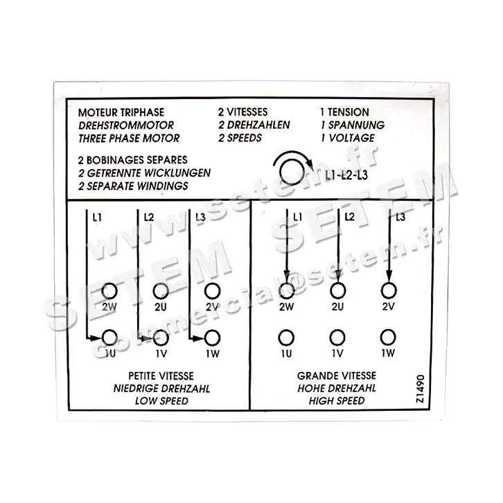 3902009542-MOTEUR LEROYSOMER 1.40/0.50KW 4/6P T400V HA90 B14 LS90LT 3