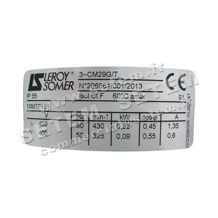 3902009578-MOTEUR LEROYSOMER CM29G/T 220/90W 12P T400V 2