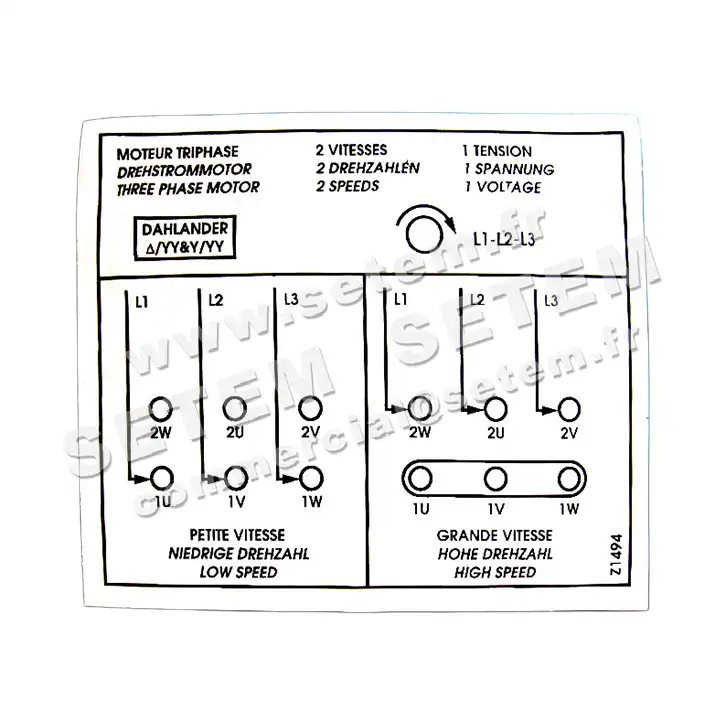 3902009612-MOTEUR LEROYSOMER 1.50/0.25KW 4/8P T400V HA90 B14 LS90LT 3
