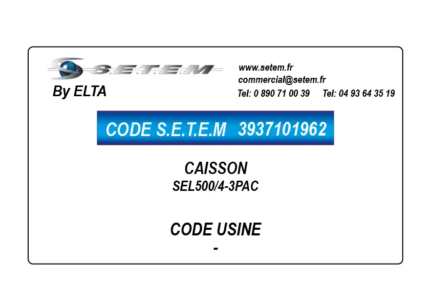 3937101962-CAISSON SEL500/4-3PAC