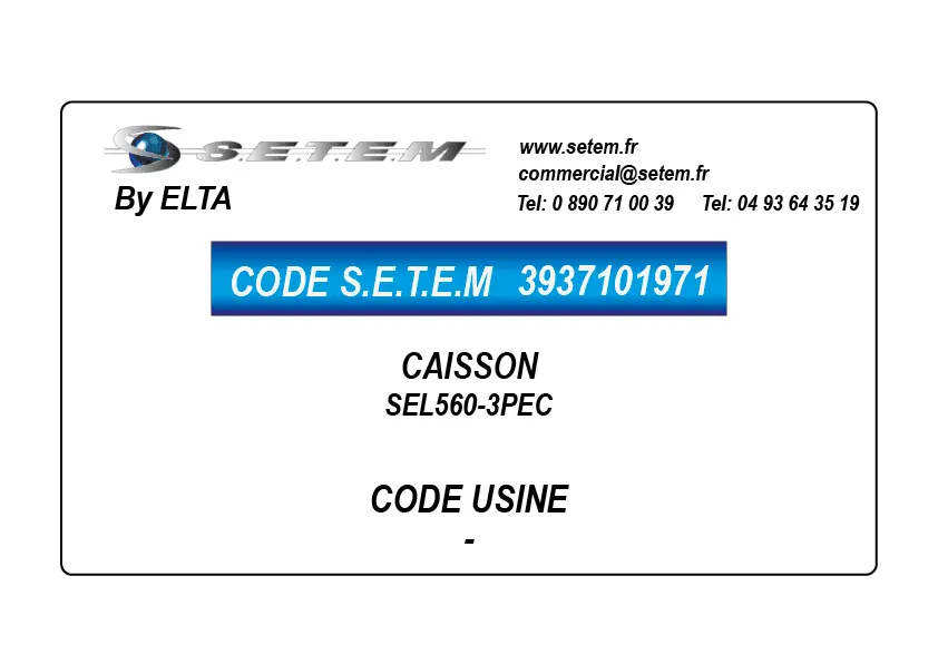3937101971-CAISSON SEL560-3PEC