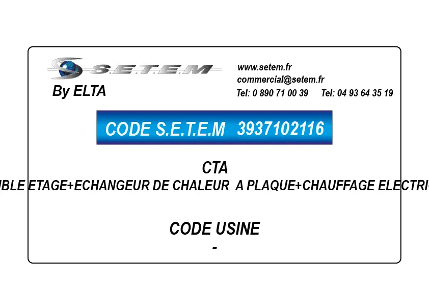 3937102116-CTA DOUBLE ETAGE+ECHANGEUR DE CHALEUR A PLAQUE+CHAUFFAGE ELECTRIQUE