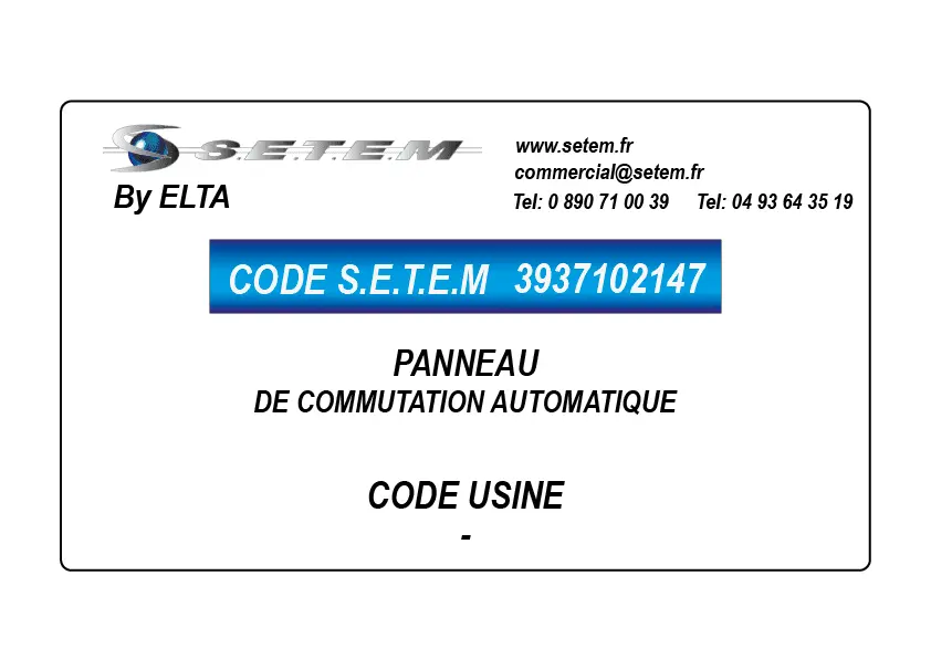 3937102147-PANNEAU DE COMMUTATION AUTOMATIQUE