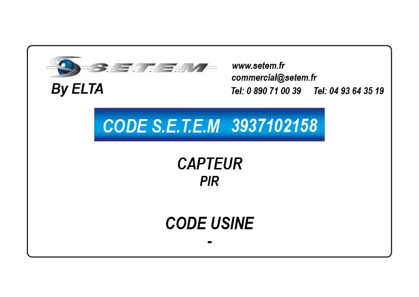 3937102158-CAPTEUR PIR