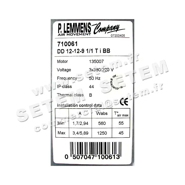 3938000280-VENTILATEUR LEMMENS DD12.12.9.1/1.TIBB 135007 +BR *710061* 4