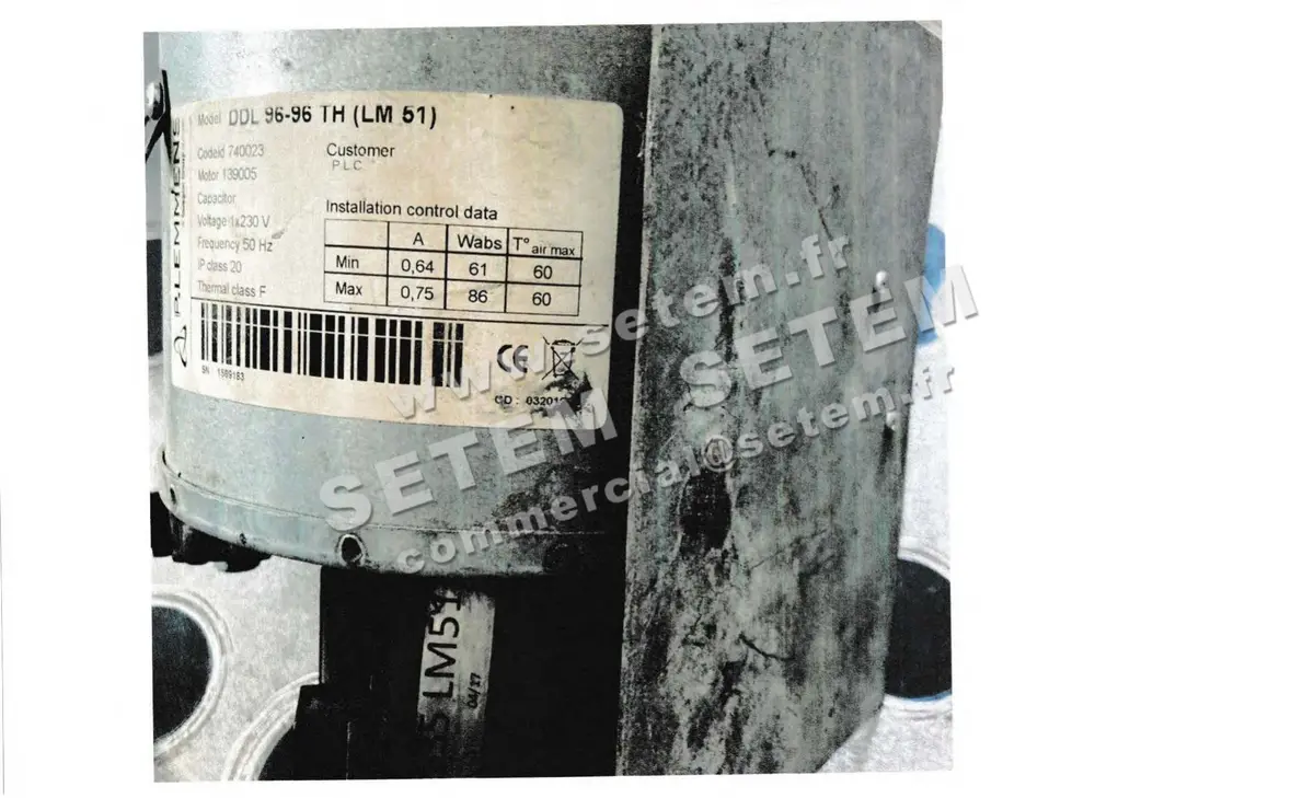 3938000911-VENTILATEUR LEMMENS DDL96.96TH 139005 *740023* 5
