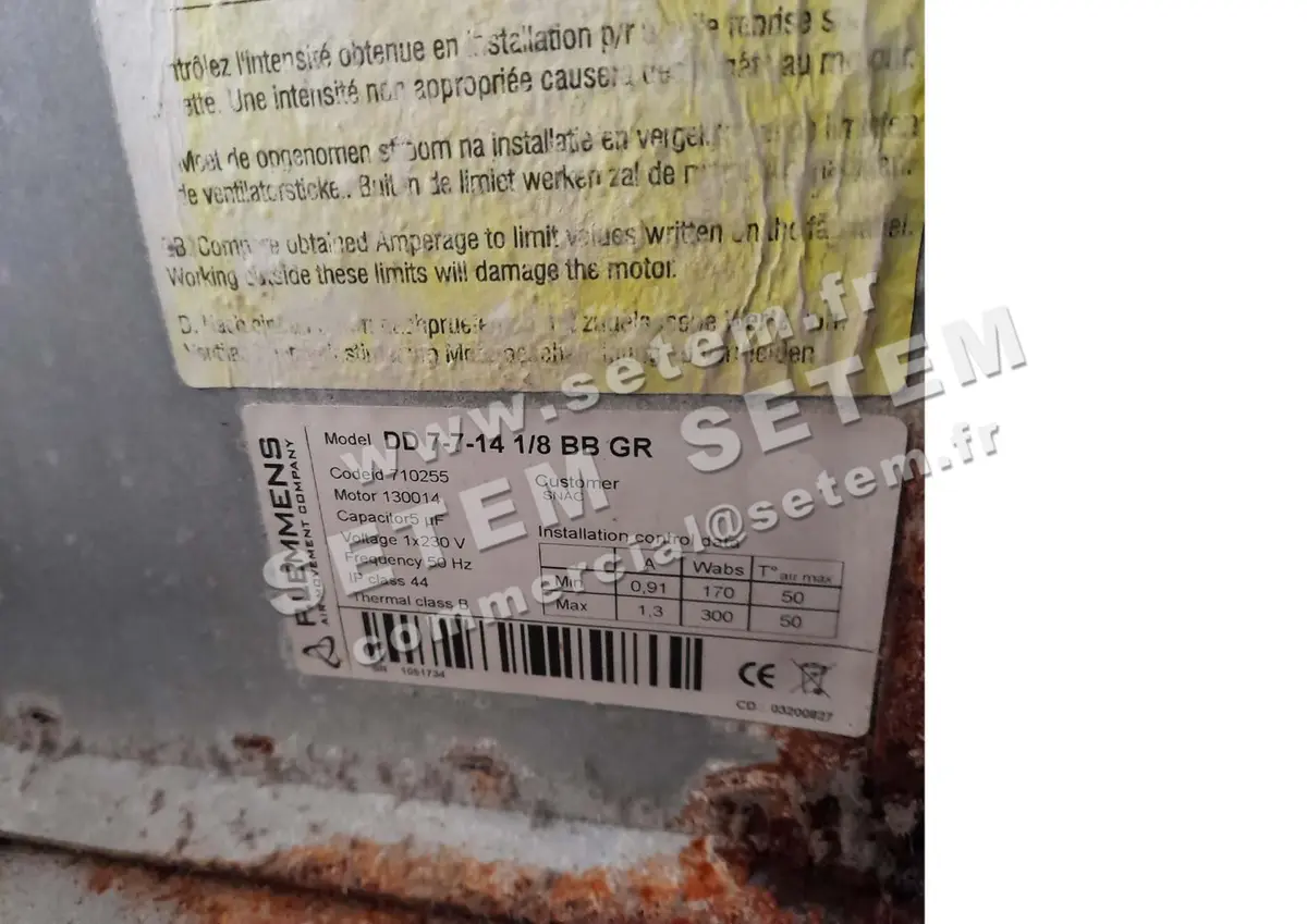3938001004-VENTILATEUR LEMMENS DD7-7-14 1/8 BB GR *710255* 2