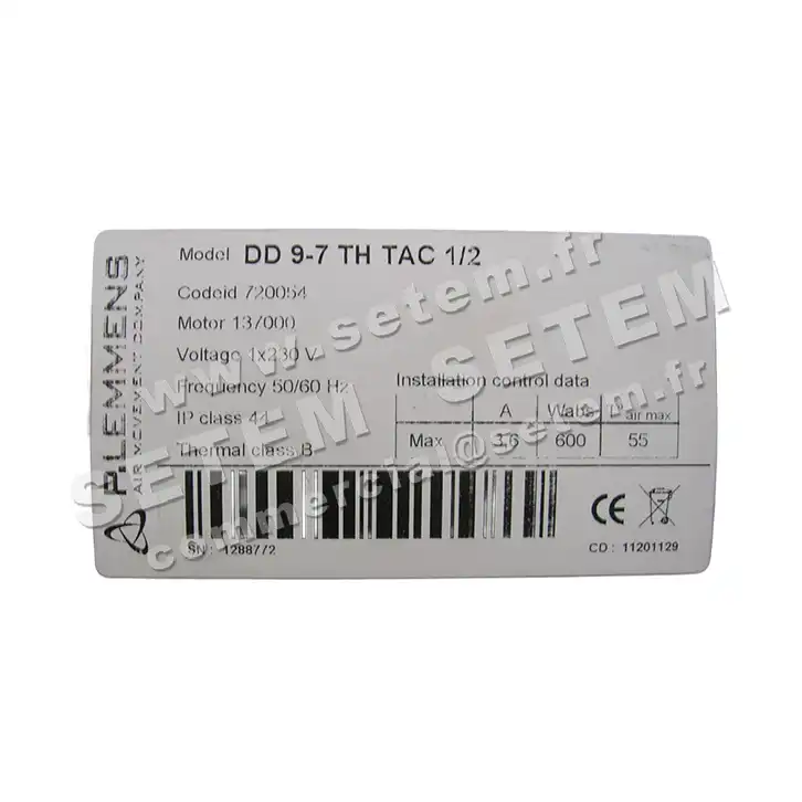 3938001100-VENTILATEUR LEMMENS DD9.7.TH.TAC2.1/2 +BR *720054* 5